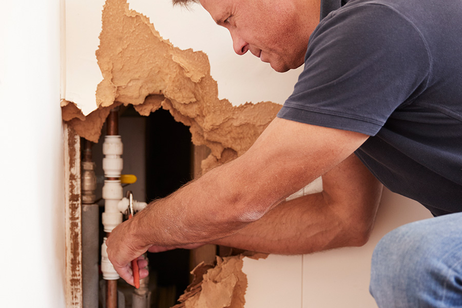 Licensed technician providing residential pipe repair and inspection services